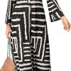 Amazon: $11.99 ($39.99) Striped Maxi Dress: 2024 Fall Long Sleeve Boho Dress V Neck Abstract Print Knit Casual