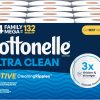 Amazon :$26.21 ($27.59) Cottonelle Ultra Clean Toilet Paper with Active CleaningRipples Texture, 24 Family Mega Rolls (24 Family Mega Rolls = 132 Regular Rolls) (4 Packs of 6), 353 Sheets Per Roll, Packaging May Vary
