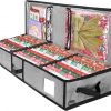 Amazon : $6.99 ($12.99)  BALEINE SOFT Christmas Wrapping Paper Storage Bag, 40'' Durable PE Gift Wrap Storage Bag with Flexible Partitions and Pockets for Ribbon, Accessories (Grey)