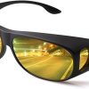 Amazon:$8.99 ($18.97)Night Driving Glasses Anti Glare Polarized Night Vision Glare Reducing Fit Over Driving Sunglasses for Men and Women