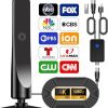 Amazon:$16.49 ($29.99)TV Antenna for Smart TV-TV Antenna Indoor 800+ Miles Range,TV Antenna for Local Channels,Digital Antenna for Smart tv Indoor, 4K 1080P Ultra HD Channel TV Antenna with Amplifier and Strong Signal