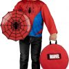 Amazon:$12.86 ($34.99)MARVEL Spider-Man PowerPak Dress-Up Set - Backpack with 12-inch Removable Plastic Shield, Throwing Discs, Long Sleeve Costume Top, and Plastic Mask - Youth Medium