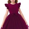 Amazon:$8.00 ($14.59)LQSZ Toddler Girls Tutu Dresses Flutter Sleeve Fluffy Christmas Party Dress for Girls 3-12 Years
