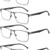 Amazon :$9.49 ($22.99)Stylish Metal Frame Reading Glasses for Men,Spring Hinge - Blue Light Blocking - Anti Computer Glare - 6 Pairs