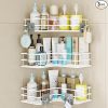 Amazon:$12.49 ($24.99)Nieifi Adhesive Corner Shower Caddy Shelf Basket Rack with Hooks, Rust Proof Stainless Steel Bathroom Shelf Shampoo Holder No Drilling (White), 3 Tier
