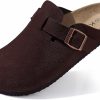 Amazon:$19.49 ($49.99)KIDMI Women's Suede Clogs Leather Mules Cork Footbed Sandals Potato Shoes with Arch Support