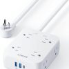 Amazon:$19.99 ($29.99)Anker Power Strip with USB Ports,5Ft,Surge Protector(2000J),8 Widely Outlet Extender with 2 USB A Ports and 1 USB C Port,Works (White)