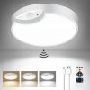 Amazon:$14.99 ($29.99)Rechargeable Motion Sensor Ceiling Light, Battery Operated Closet Light with Remote, Battery Powered Shower Light for Inside Shower, Wireless Ceiling Light Indoor for Pantry Shed Bathroom, 3CCT