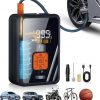 Amazon:$15.99 ($31.99)Portable Air Pump for Car Tires, 150 PSI Tire Inflator Cordless with LED Light, Rechargeable Auto Shut-off Air Compressor 2X Fast Inflation Tire Pumps for Car Bike Motorcycle Ball
