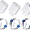 Amazon:$6.99 ($9.99)for iPhone 14 13 12 11 Charger Fast Charging [MFi Certified], 3-Pack 20W PD USB C Wall Charger Block with 6.6ft USB C to Lightning Cable Compatible with iPhone 14 Pro Max/Pro/Plus/Mini/iPad & More