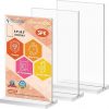 Amazon : $8.98 ($14.96)  TICONN 3 Pack Acrylic Sign Holder, Double-Sided Display Stand for Countertops, Acrylic Stands for Display in Offices, Restaurants, and Events (5.5''x8.5'')