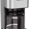 Amazon : $31.30 ($59.99) KRUPS Coffee Maker 10 Cups Simply Brew Stainless Steel Drip Coffee Maker, 900 Watts Coffee Filter, Drip Free, Dishwasher Safe Pot Silver and Black