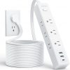 Amazon: $14.99 ($29.99) Flat Extension Cord 15 ft, 1080J Surge Protector w/ Long Cord, 1625W Overload Protection