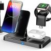 Amazon: $14.99 ($31.99) 3 in 1 Wireless Charging Station, Portable Fast Wireless Charger for iPhone