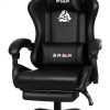 Amazon : $98.37 ($109.98)  N-GEN GAMING Video Gaming Chair with Footrest High Back Ergonomic Comfortable Office Computer Desk with Lumbar Support Height Adjustable with PU Leather Recliner for Adults Women Men (Black)
