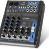 Amazon : $54.97 ($99.99)  Pyle Professional Audio Mixer Sound Board Console System- Interface 4 Channel Digital USB Bluetooth MP3 Computer Input 48V Phantom Power Stereo DJ Studio Streaming FX 16-Bit DSP Processor- PMXU43BT.5