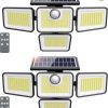 Amazon : $19.79 ($35.99) 3000LM Solar Lights outdoor, 413 LEDs 4 Adjustable Heads Solar Motion Sensor Lights, 3 Mode, IP65 Waterproof Solar Security Wall Lights, Remote Control Flood Lights, Graden, Outside, Backyard, 2 Pack