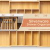 Amazon: $11.99 ($19.99) Bamboo Silverware Organizer – Expandable Drawer Organizer, Adjustable Utensil Organizer