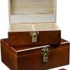 Amazon: $14.99 ($29.99) Wooden Storage Box Decorative Boxes w/ Lock & Keys Set of 2 Large Wood Keepsake Box Case