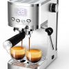 Amazon : $79.99 ($159.99)  Espresso Machine 20 Bar, Espresso Maker with Milk Frother and Hot Water Wand for Cappuccino, Latte, Americano, Stainless Steel