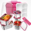Amazon: $17.49 ($32.48) Stainless Steel Lunch Box Bento for Kids Adults Leakproof BPA-Free Metal Lunch Containers Tray 5-Compartment