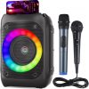 Amazon: $17.99 ($49.99) Karaoke Machine for Kids Adults, Portable Bluetooth Karaoke Speaker with 1 Wireless Microphone and 1 Wired Mic