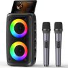 Amazon: $26.39 ($119.99) Karaoke Machine, Bluetooth Speaker w/ 2 Wireless Karaoke Microphones for Adults Kids, w/ Subwoofer