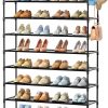 Amazon : $14.99 ($29.99) 10 Tiers Large Tall Shoe Rack Organizer for Closet Entryway 40-50Pairs Garage Shoes Rack Storage Organizer Tall Shoe Shelf Shoe Shelves Shoe Rack Organizer for Garage (31.49 * 11.81 * 70.86 in)