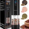 Amazon: $9.39 ($25.99) Electric Salt and Pepper Grinder Rechargeable with LED Display, Adjustable Coarseness from