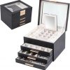 Amazon: $12.24 ($36.99) Jewelry Box w/ Glass Lids,4 Layer Large Jewelry Boxes for Women, Jewelry Holder Organizer