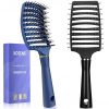 Amazon: $5.99 ($11.99) Hair Brush Set, 2 Detangling Brush w/ Rat Tail Comb, Professional Curved Vented Brush