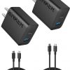 Amazon :$12.99 ($18.99)Anker iPhone 16 Charger, USB C Charger, 2-Pack 20W Dual Port USB C Charger Block for iPhone 16 / 15 / 14 and More (2-Pack 5 ft USB C Cable Included)