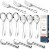 Amazon: $6.99 ($13.99) 12pcs Stainless Steel Metal Serving Utensils Large Serving sets 10″ Spoons, 10″ Slotted Spoons