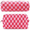 Amazon: $4.49 ($8.98) 2Pcs Checkered Makeup Bag for Women Cute Cosmetic Pouch Travel Small Cosmetic Bag Set