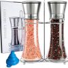 Amazon: $9.49 ($18.99) Stainless Steel and Glass Salt and Pepper Grinder Set, 2 Tall 7 inch Salt & Pepper Shakers
