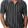 Amazon:  $9.59 ($23.99) Men’s Knit Polo Shirts Short Sleeve Vintage Striped Casual Golf Polo Classic Collared T Shirt