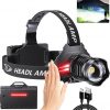 Amazon: $11.89 ($39.99) LED Rechargeable Headlamp, 900000 High Lumens Super Bright with 5 Modes