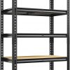 Amazon:$23.99 ($44.99)REIBII Storage Shelves 2020LBS Garage Shelving Heavy Duty 5-Tier Metal Shelving Units for Storage Adjustable Utility Shelf Rack for Kitchen Warehouse Basement 28'' W x 12'' D x 59.8'' H, Black