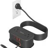 Amazon:$11.99 ($23.99)Travel Power Strip, BEVA 5ft Flat Plug Extension Cord with Retractable USB C Cable, Portable Power Strip Flat Plug 2 Outlets 3 USB Ports, Compact for Travel Hotel Cruise Essentials (Black)