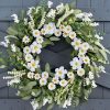 Amazon: $9.99 ($29.99) Artificial Spring Wreath 22 Inch Spring Wreaths for Front Door w/ White Daisies Wildflowers
