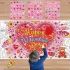 Amazon: $3.99 ($9.99) 91 PCS Valentines Stickers with Giant Coloring Poster – Valentines Day Crafts for Kids