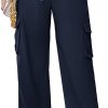 Amazon:13.19(32.99)GRACE KARIN Womens Cargo Pants Wide Leg High Waisted Lounge Palazzo Pants 2025 Summer Hikling Work Trousers with Pockets