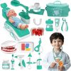 Amazon:$13.99 ($26.99)Toy Doctor Kit for Toddlers, Kids Dentist Play Set with Dentist Chair, Doll Toy, Stethoscope, Large Carrying Storage Bag, Dental Accessories, Pretend Doctor Play Medical Gift for Boys Girls(Green)