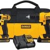 Amazon :$124.00 ($239.00)DEWALT 20V MAX Cordless Drill and Impact Driver, Power Tool Combo Kit with 2 Batteries and Charger (DCK240C2)