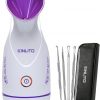 Amazon:$16.49 ($32.99)Nano Ionic Facial Steamer KINLITO Facial Steamer with Warm Mist Portable Face Humidifier for Deep Cleaning Unclog Pores with Blackhead Remover, Aromatherapy Kit for Personal Home SPA (Purple)