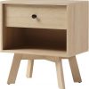 Amazon:$25.00 ($49.99)Walker Edison Mid Century Modern 1-Drawer Nightstand Bedroom Storage Drawer and Shelf Bedside End Table, 21 Inch, Coastal Oak