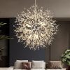 Amazon:$41.99($99.99)VerRon Modern Crystal Chandeliers Firework, Semi Flush Mount Ceiling Light Fixture, 8-Light Chrome Dandelion Chandelier, Pendant Light for Hallway, G9 Socket