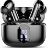 Amazon : $21.99 ($29.99) Wireless Earbuds, Bluetooth 5.4 Headphones Bass Stereo, Ear Buds with Noise Cancelling Mic LED Display, IP7 Waterproof in Ear Earphones, 36H Playtime for Laptop Pad Phones Sports Workout, Black