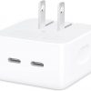 Amazon : $39.00 ($59.00)  Apple 35W Dual USB-C Port Compact Power Adapter