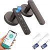 Amazon : $29.99 ($59.99)  Fingerprint Door Lock Smart Fingerprint Door Knob with Keyless Entry Biometric Door Lock with Keypad App Control Easy Installation for Home Bedroom Office(Starry Grey)
